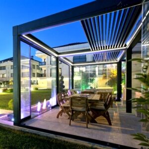 Ламельная пергола с раздвижной крышей Arim - liberty Ламельная пергола с раздвижной крышей Arim - liberty