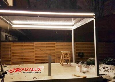 Ламельная пергола - современная солнцезащита из алюминия.