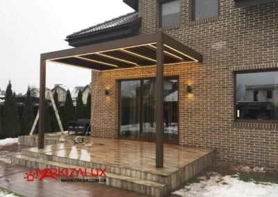 Биоклиматические перголы, пергола с поворотными ламелями,