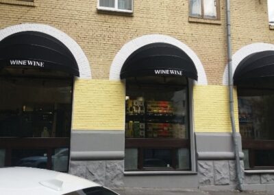 Изготовление маркиз, козырьки с рекламой в Украине