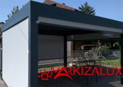 Перголы из металла (ламельная пергола): каркас изготовлен из алюминиевого сплава