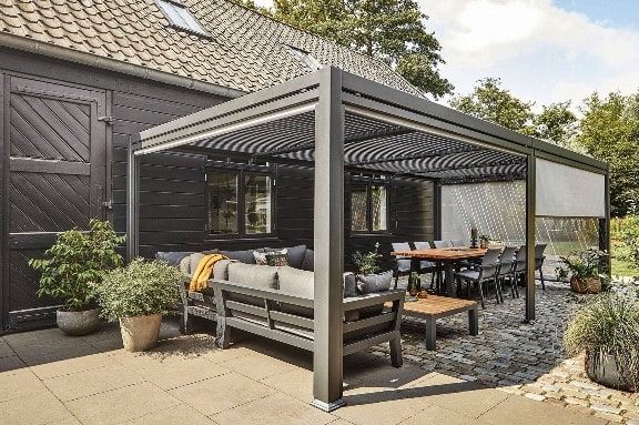 Пергола ламельная биоклиматическая для террасы