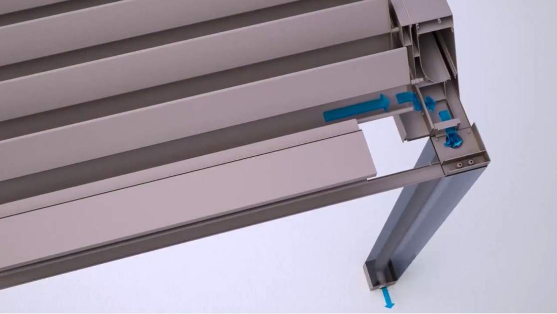 Ламельная пергола с раздвижной крышей Arim - liberty